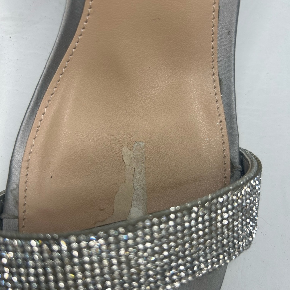 Steve Madden Carrson Crystal Covered Block Heel Sandals – Silver | 4” Heel - Picture 6 of 6